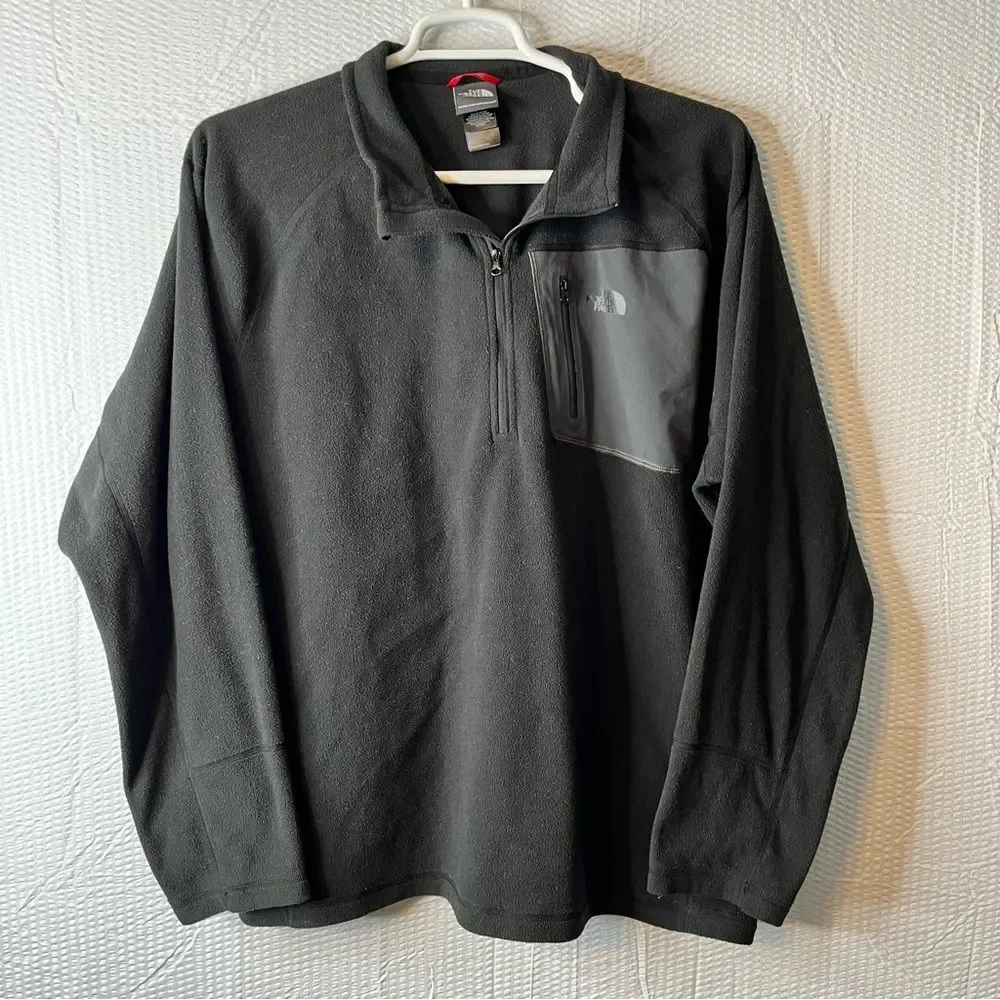 The North Face 1/4 Zip Polyester Fleece Pullover Size XXL